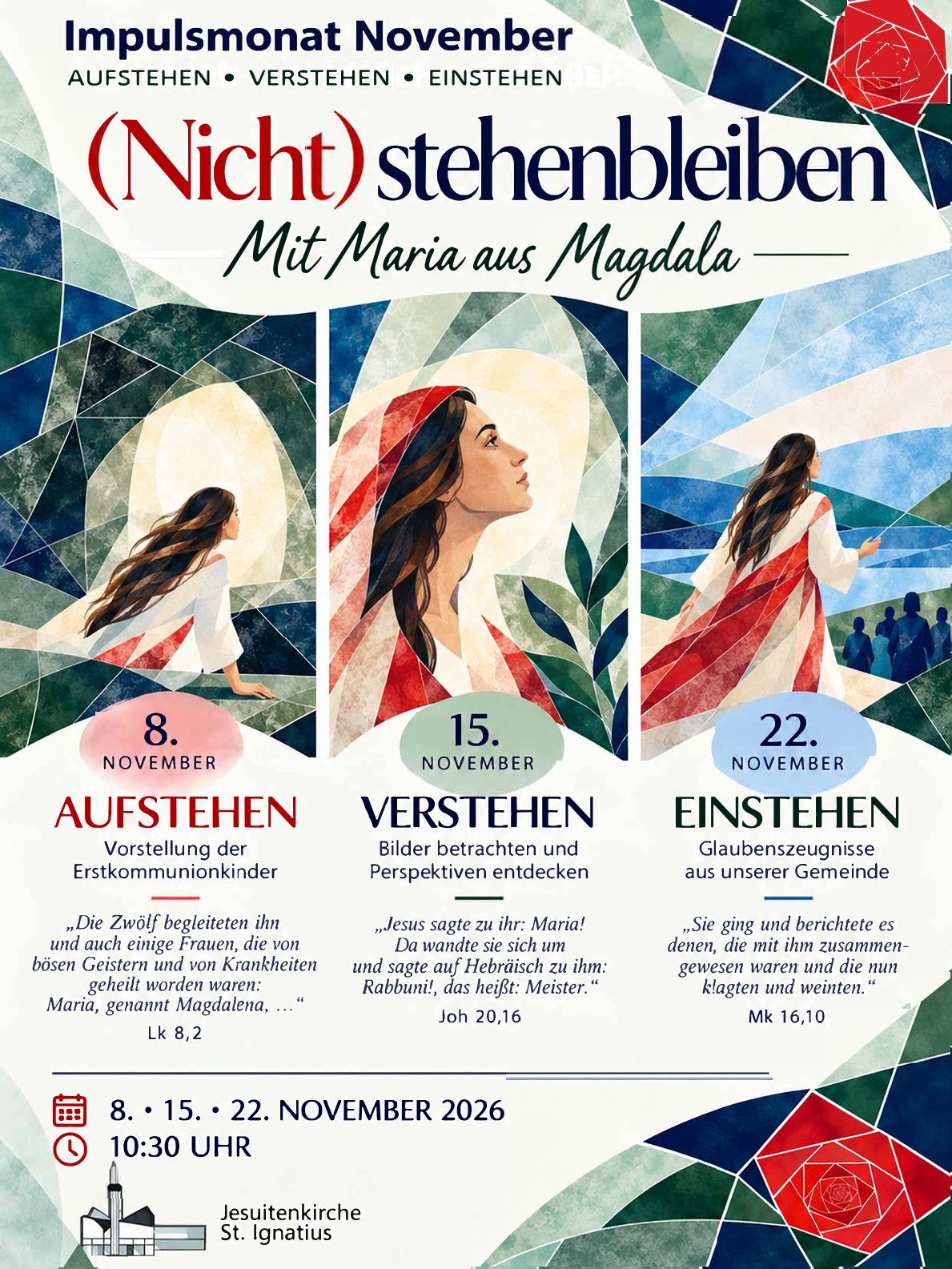 (Nicht) stehenbleiben – Impulsmonat November mit Maria aus Magdala
